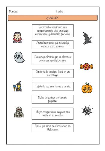 ficha halloween comprensión lectora 1