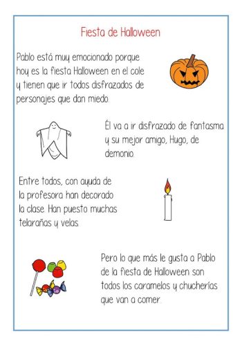 ficha halloween comprensión lectora 2