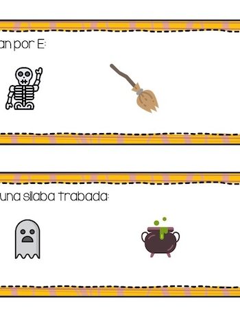 fichas fonológicas de Halloween para niños 3