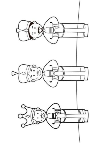 Ficha de Reyes Magos Colorear 1
