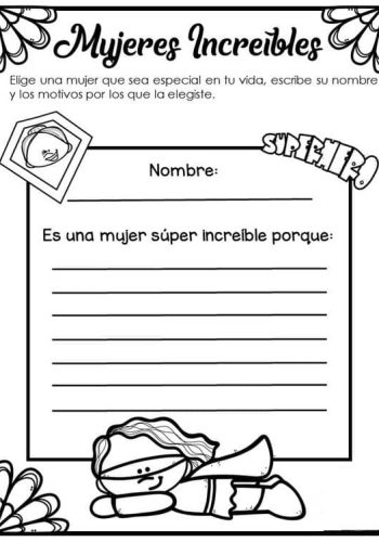 Fichas del dia de la mujer de escritura (1)