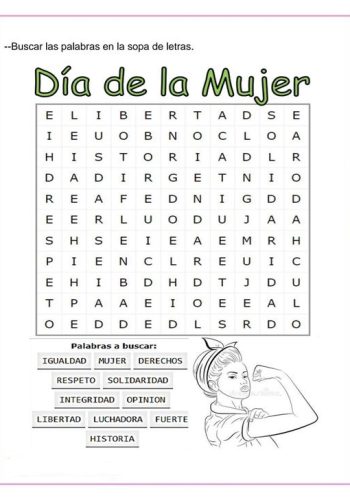 Fichas del dia de la mujer sopa de letras (1)