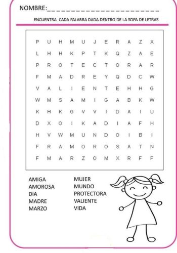 Fichas del dia de la mujer sopa de letras (2)