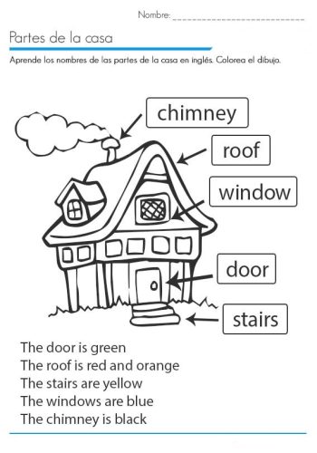 Fichas de inglés para el repaso en casa 1