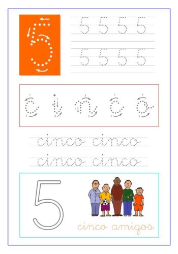 Fichas para aprender las letras del alfabeto y los números 1