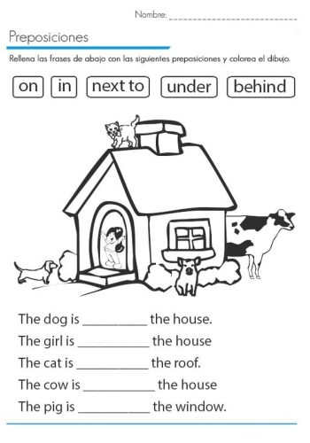 Fichas de inglés para el repaso en casa 2