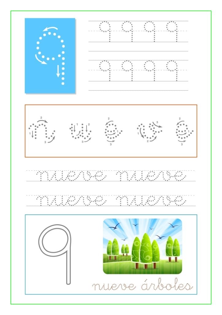 Fichas para aprender las letras del alfabeto y los números 2