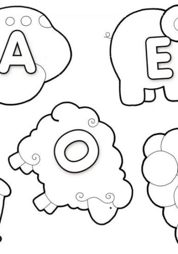 Actividades de colorear y completar palabras con vocales 2