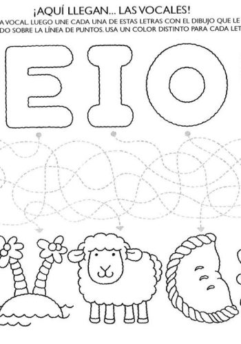 Actividades de colorear y completar palabras con vocales 3