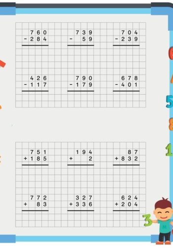 Actividades de matemáticas y operaciones básicas 1