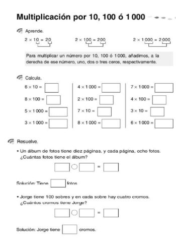 Actividades de repaso en matemáticas 2