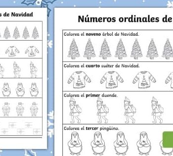 Aplicación de los números ordinales en actividades de Navidad 1