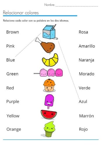 Fichas de colores para preescolar