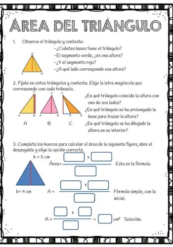 Área y perímetro de triángulos 2