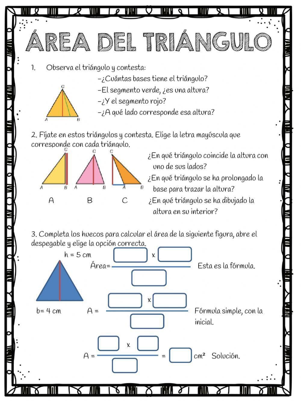 Área y perímetro de triángulos 2