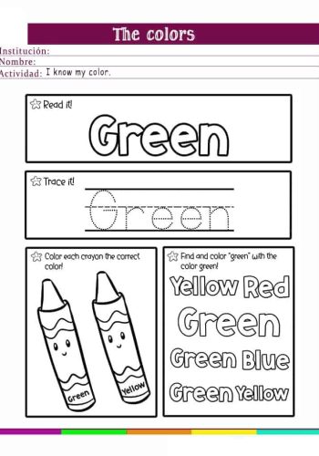 Canciones y actividades para aprender los colores en inglés 2