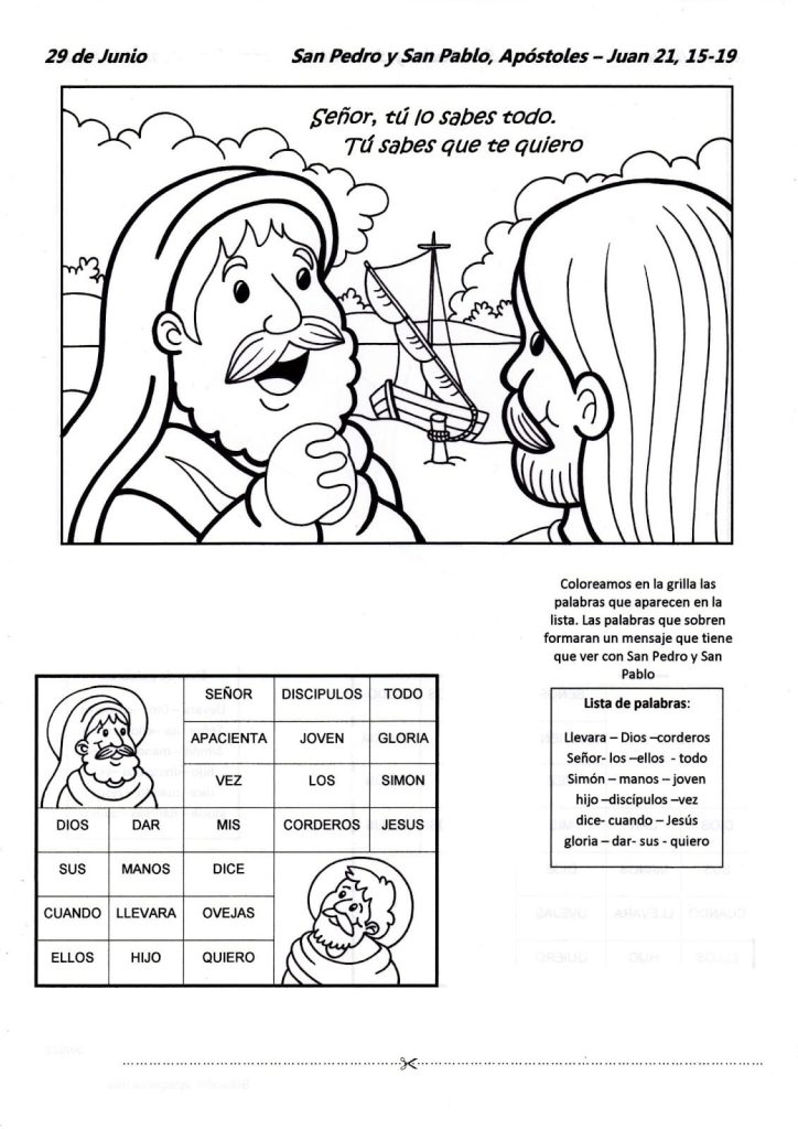 Fichas para catequesis de primera comunión