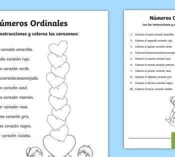Celebraciones y eventos temáticos para practicar los números ordinales 1