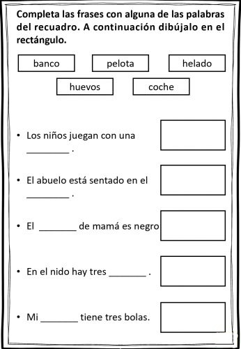Oraciones para completar 2