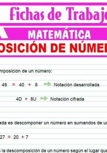 Concepto de descomposición de números 1