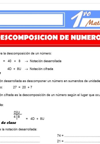 Concepto de descomposición de números 3