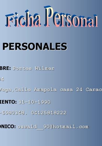 Datos personales y bibliográficos 1