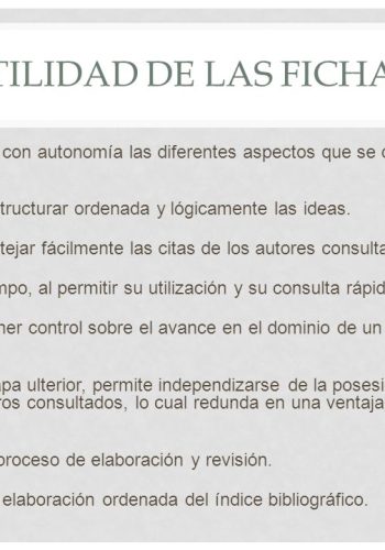 Definición y utilidad de las fichas 1