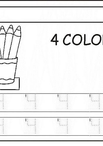 Ejercicios de contar y reconocer la cantidad del número 4 2