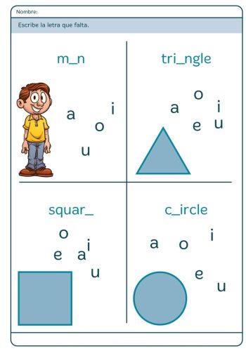 Ejercicios de inglés para segundo grado de primaria 2