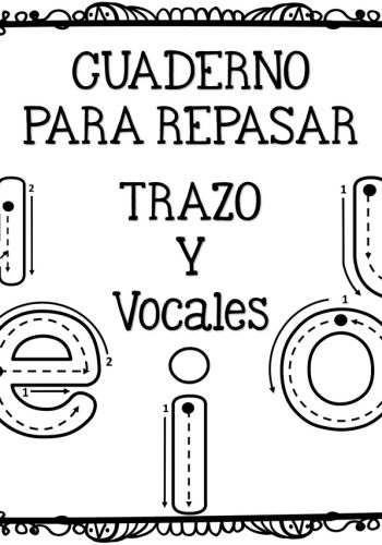 Ejercicios de trazado y escritura de vocales 2