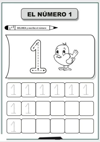 Ejercicios prácticos de escritura y reconocimiento del número 3