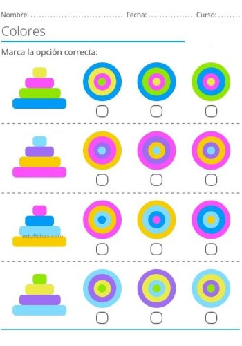 Fichas de plástico en diferentes tamaños y colores 2