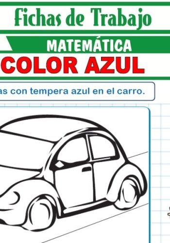 Fichas de color azul para primaria 1