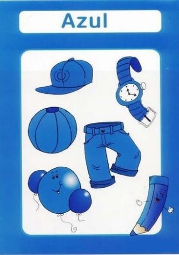 Fichas de color azul para primaria 3
