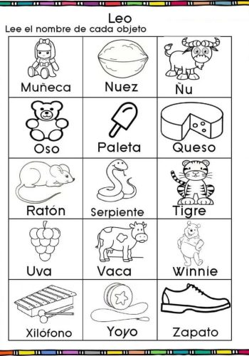 Fichas de colores para actividades de lectoescritura y gramática 3