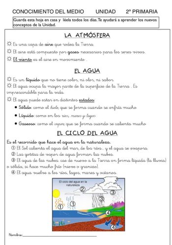 Fichas de colores para ciencias naturales y ciencias sociales 2