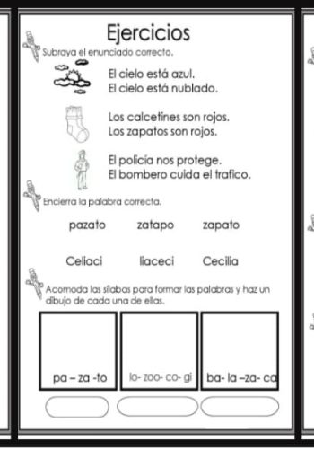 Fichas de repaso 2 primaria para la lectoescritura 2