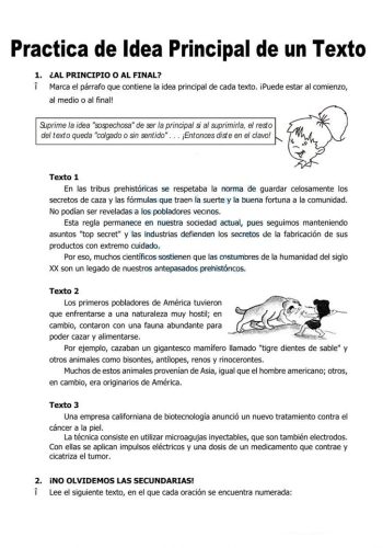Identificación de ideas principales, interrogantes y términos desconocidos 2
