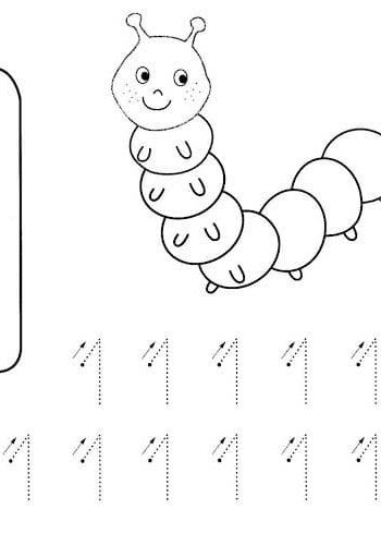 Juegos y actividades para colorear y contar el número 1 3