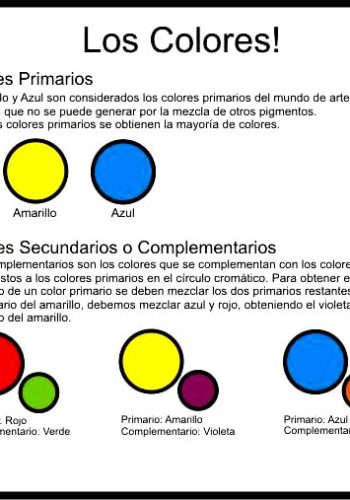 Fichas de colores para niños