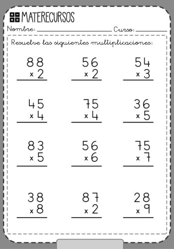 Multiplicaciones y divisiones 2