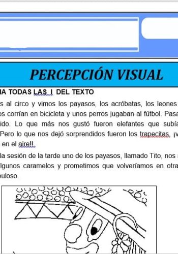 Percepción visual y discriminación auditiva 1
