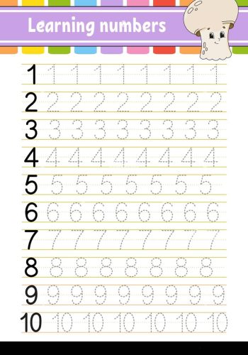 Practicar la escritura de los números 2