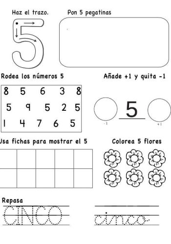 Problemas y operaciones matemáticas con el número 5 2