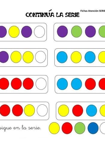 Razonamiento lógico y atención temprana con fichas de colores 2