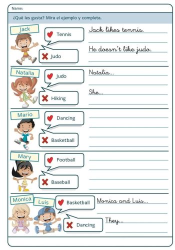 Refuerzo de vocabulario y gramática 1