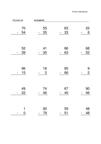 Restas con llevadas: concepto y aplicaciones 2