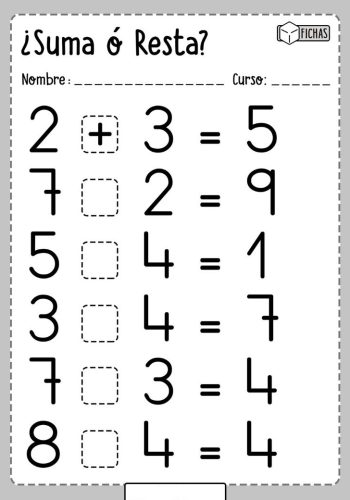 Sumas y restas 1