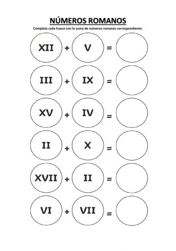 Sumar, restar y operar con números romanos 1
