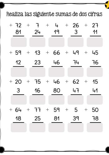 Sumas con números de dos cifras 1